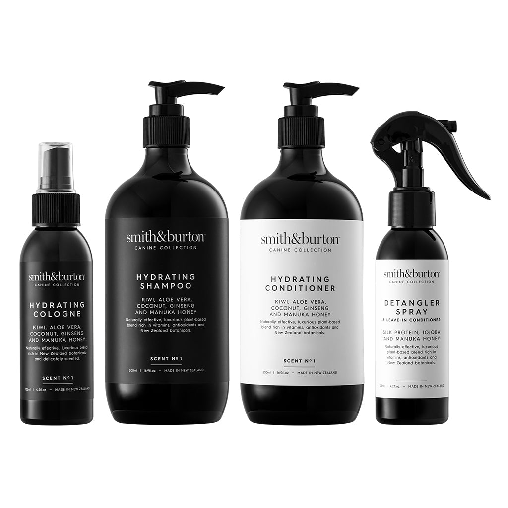 smith&burton premium hydrating luxe set for moisturizing dog coat